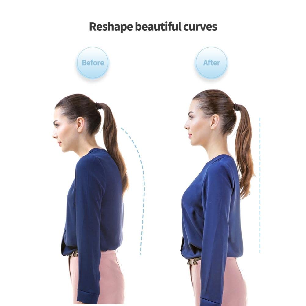Smart Neck Posture Corrector - Rechargeable Silicone Automatic Induction Posture Trainer, Invisible Wear for Adults & Kids, Upper Back Support for Office Work & Study
