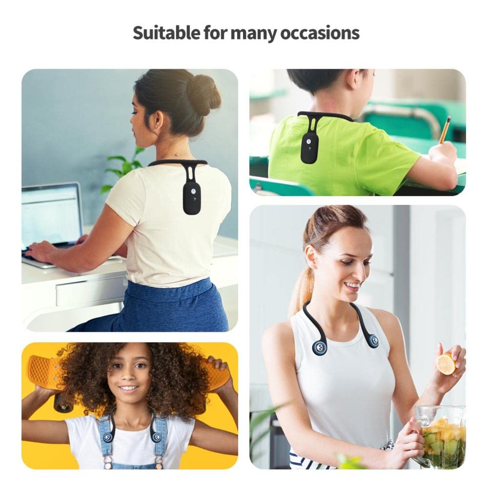 Smart Neck Posture Corrector - Rechargeable Silicone Automatic Induction Posture Trainer, Invisible Wear for Adults & Kids, Upper Back Support for Office Work & Study