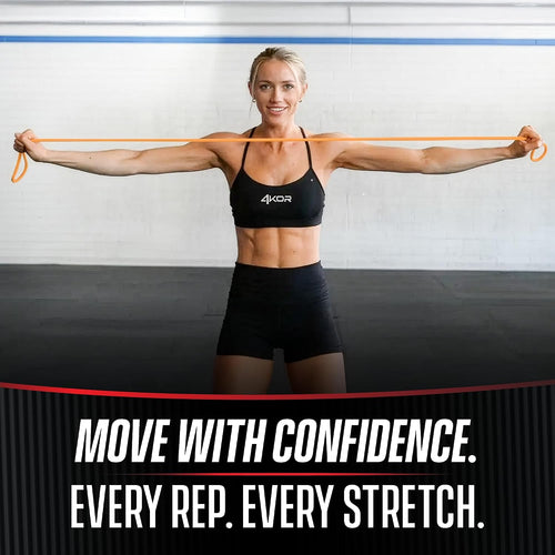 4KOR 41” Resistance Band 2-Pack – 5–15 Lb Exercise Bands with a Satisfying Stretch from Sri Lankan Latex – Long Fitness Loops for Physical Therapy, Stretching, Workout or Light Pull-Up Assistance