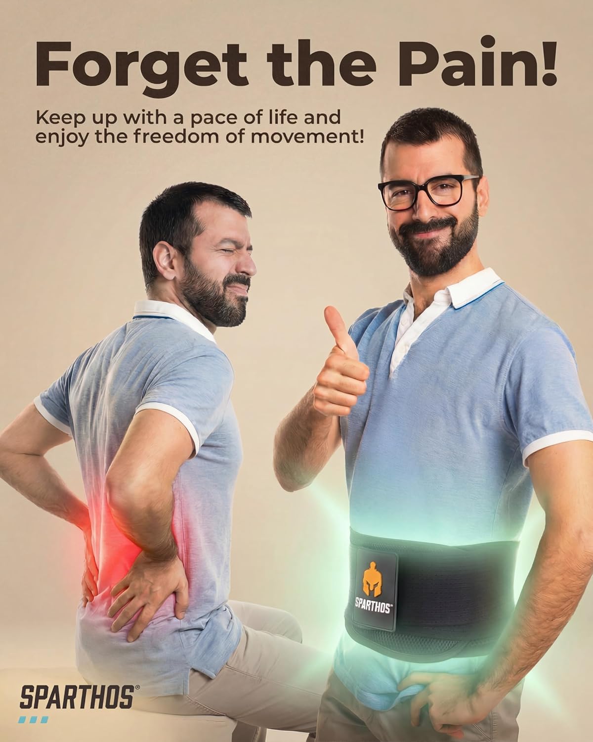 Back Brace for Women & Men, Sciatica, Lower Back Pain - Black-L