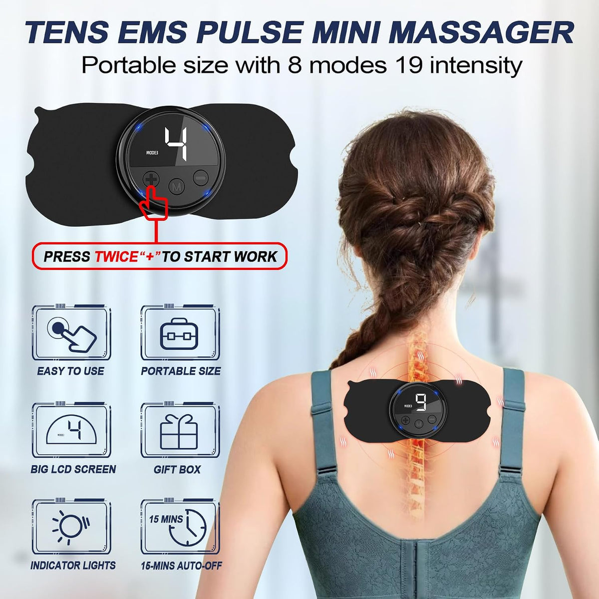 Wireless TENS EMS Unit, FSA TENS Unit Muscle Stimulator for Pain Relief