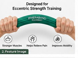 Green FlexBar during resistance exercise
