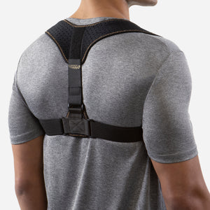 Black copper-infused posture support brace